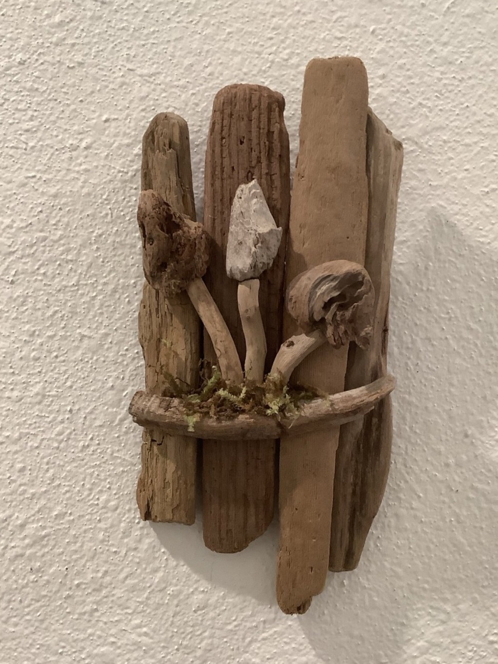 Driftwood Art , Driftwood Mushrooms, Mushroom Art, Driftwood Coastal Decor - Picture 2 of 5